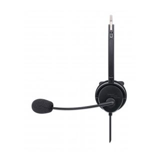 Manhattan USB Mono Headset Over-Ear USB-A-Stecker schwarz