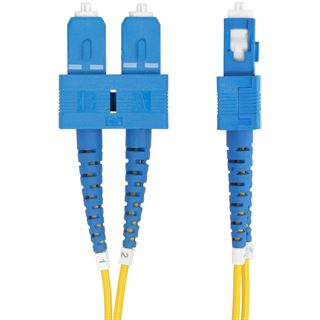 5.00m Startech LWL Verlegekabel OS2 SC Stecker auf SC Stecker Gelb