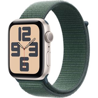 Apple Watch SE GPS 44mm Starlight Aluminium Case with Lake Green