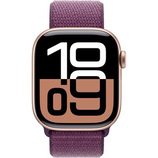 Apple Watch Series 10 GPS 42mm Rose Gold Aluminium Case with Plum