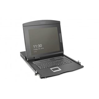 DIGITUS Modulare 48,26cm 19Zoll HD TFT Konsole mit 8 port KVM RAL