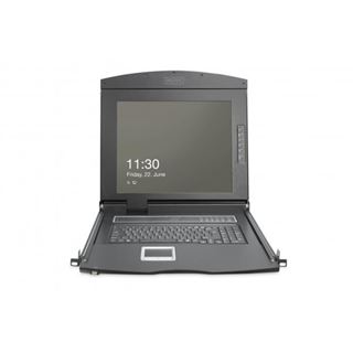 DIGITUS Modulare 48,26cm 19Zoll HD TFT Konsole mit 8 port KVM RAL