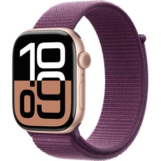 Apple Watch S10 Aluminium Cellular 46mm Rosegold (Sport Loop pflaume)