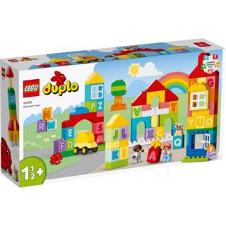 LEGO DUPLO 10935 ABC-Stadt, Lernspielzeug für Kleinkinder