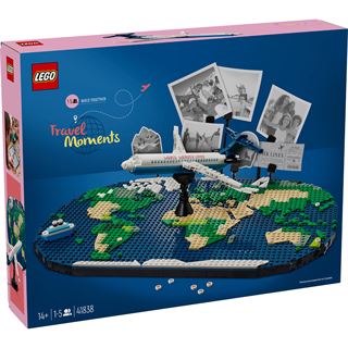 LEGO CLassic 41838 Reiseerinnerungen, Spielzeugweltkarte, Geschenk