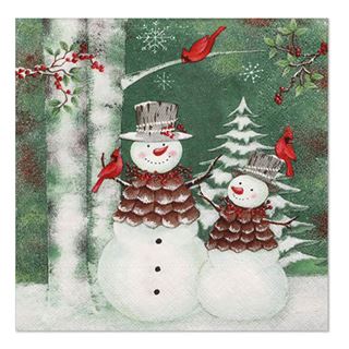 PAPSTAR Servietten Forest Snowmen 20 St.