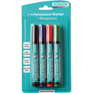 STANGER BestMark M235 Permanentmarker-Set farbsortiert 1,0 - 3,0 mm,