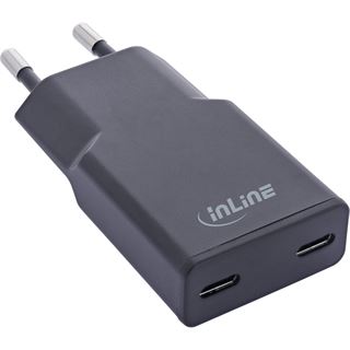 30 Watt InLine USB Netzteil Ladegerät Dual USB-C, PD, PPS,