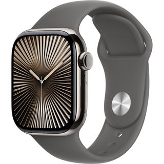Apple Watch S10 Titan Natur Cellular 42mm (Sportarmband steingrau) M/L
