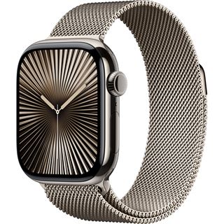 Apple Watch S10 Titan Natur Cellular 42mm (Milanaise Armband natur)