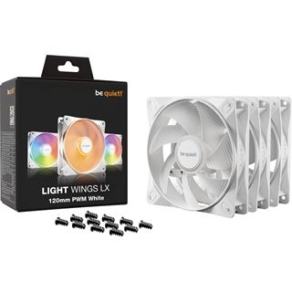 be quiet! Light Wings LX PWM White 3er-Pack 120x120x25mm 1600 U/min