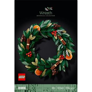 LEGO Botanicals 10340 Weihnachtskranz, Winterdeko zum Aufhängen,