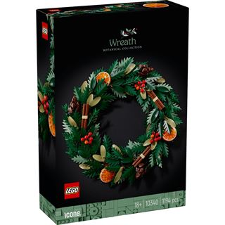 LEGO Botanicals 10340 Weihnachtskranz, Winterdeko zum Aufhängen,