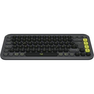 Logitech POP Icon Keys USB und Bluetooth Deutsch schwarz/grau