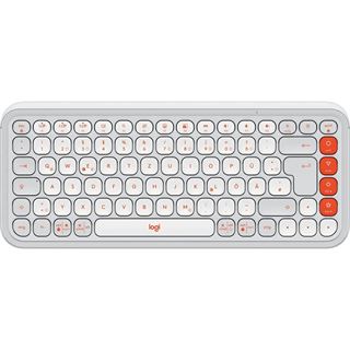 Logitech POP Icon Keys USB und Bluetooth Deutsch weiß (kabellos)