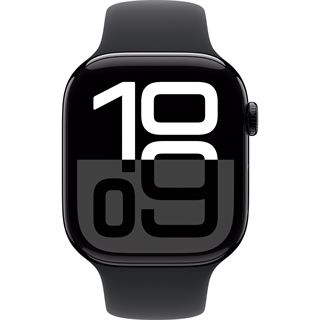 Apple Watch Series 10 46 mm Aluminium (GPS) Sportarmband M/L schwarz,