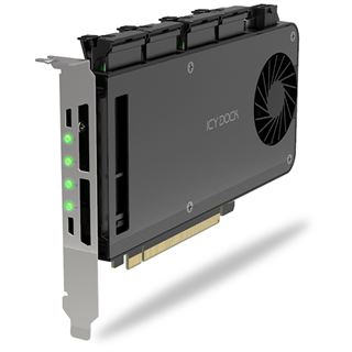 ICY Dock Adapter 4 x M.2 NVMe SSD Mobile Rack Adapter Card fo