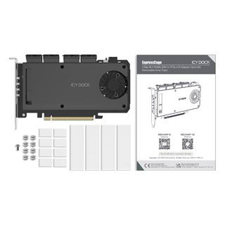 ICY Dock Adapter 4 x M.2 NVMe SSD Mobile Rack Adapter Card fo