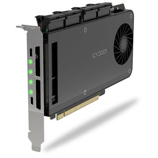 ICY Dock Dock Adapter 4 x M.2 NVMe SSD Mobile Rack Adapter Card f