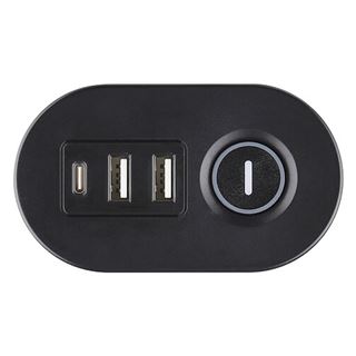 (€17,63*/1m) 1.50m Olympia Strom Steckdosenleiste Schwarz 3