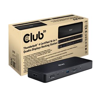 Club3D Thunderbolt4 16-in-1 Dockingstation 4 Displays St/Bu retail