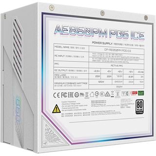 850 Watt Gigabyte AORUS Elite P850W ICE Rev. 1.1 Modular 80+ Platinum