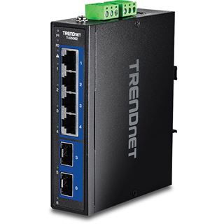 TrendNet 6-Port Industrial 2.5G DIN-Rail Switch with 10G SFP