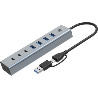 Conceptronic USB-Hub 7-Port 3.2/C->4x3.0 3xUSB-C o.Netz. gr
