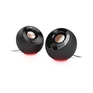 Creative Lautsprecher Pebble SE RGB Stereo, schwarz