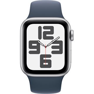 Apple Watch SE (2024) silver aluminium 40mm 4G denim sport band Size