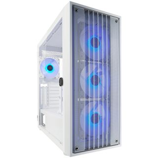 LC-Power 810W Bright_Crawler_X Midi Tower ohne Netzteil weiss