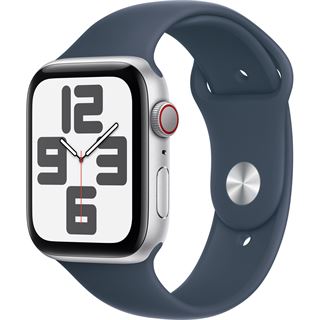 Apple Watch SE 44 mm Aluminium (GPS+Cellular) Sportarmband M/L denim,