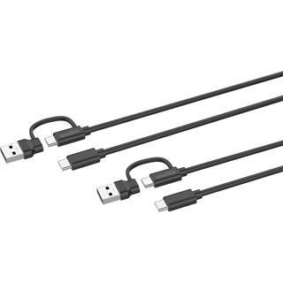 Speedlink STREAM Play & Charge USB-C/A Kabel Set für PS5, sw