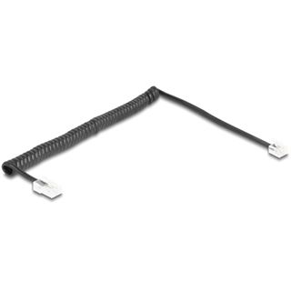 (&euro;3,45*/1m) 2.00m Delock Telefon Spiralkabel RJ11 Stecker auf