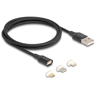 1.00m Delock Magnetisches Ladekabel Set für 8 Pin Lightning /