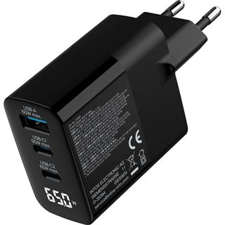 InLine USB PD Netzteil, GaN Ladegerät, 3-Port, USB-C + USB-A,
