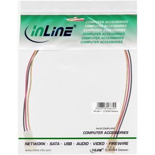 InLine Lüfterkabel Verlängerung, 3pol Molex Stecker /