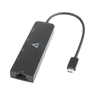 V7 USB-C TO ETHENET 2.5G ADAPTER RJ-45 NETWORK HUB DONGLE 3XUSB-A