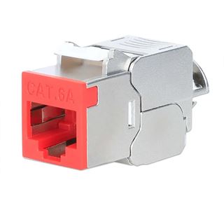 Intellinet Cat6a 10G STP Keystone-Modul rot