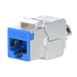 Intellinet Cat6a 10G STP Keystone-Modul blau