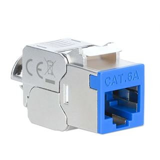 Intellinet Cat6a 10G STP Keystone-Modul blau