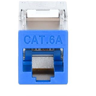 Intellinet Cat6a 10G STP Keystone-Modul blau