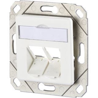 METZ Connect Keystone Anschlussdose UPk 2 Port unbest&uuml;ckt