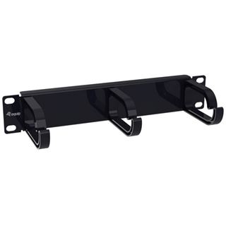 Equip Kabeldurchf&uuml;hrung 10" 1HE 3x Plastikringe schwarz