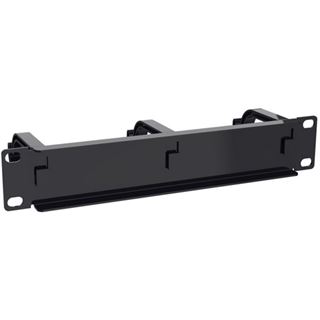 Equip Kabeldurchf&uuml;hrung 10" 1HE 3x Plastikringe schwarz