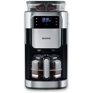Severin KA4813 Filterkaffeemaschine mit Mahlwerk, schwarz/edelstahl