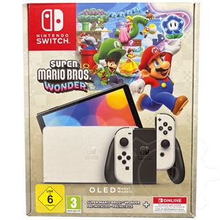 Nintendo Switch OLED schwarz/weiß inkl. Super Mario Bros. Wonder
