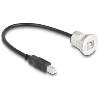 Delock USB 2.0 Typ-B Einbaubuchse mit Kabelpeitsche Stecker 30 cm