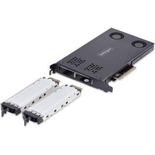 StarTech Dual-Bay M.2 NVMe SSD Removable Mobile Rack for PCIe x8 Slot