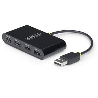 StarTech 4-Port USB 2.0 Hub, USB Bus Powered, Small Travel Mini USB